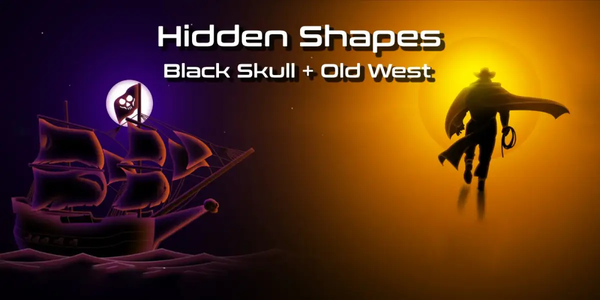 Grafika gry Hidden Shapes: Black Skull + Old West