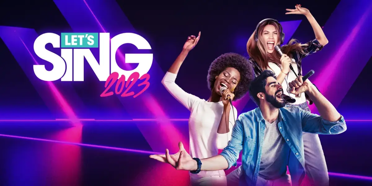 Grafika gry Let's Sing 2023 + 2 mic