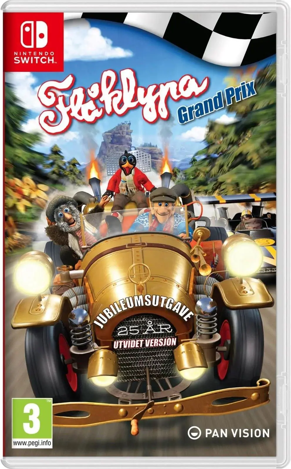 Okładka gry The Pinchcliffe Grand Prix Anniversary Edition na Nintendo Switch