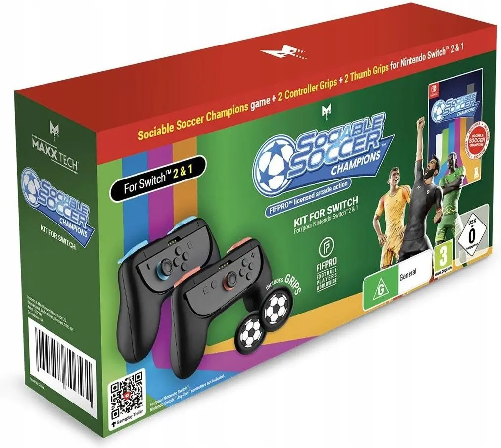 Okładka gry Maxx Tech Sociable Soccer Champions Kit na Nintendo Switch Okładka gry Maxx Tech Sociable Soccer Champions Kit na Nintendo Switch