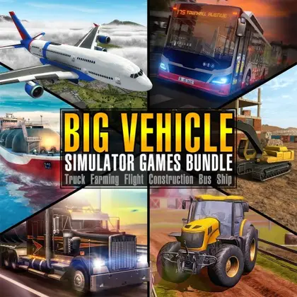 Big Vehicle Simulator Games Bundle - Truck Farming Flight Construction Bus Ship Nintendo Switch okładka gry