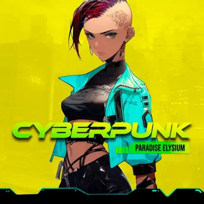 Cyberpunk Paradise Elysium: The Visual Novel Nintendo Switch okładka gry