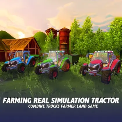 Farming Real Simulation Tractor, Combine Trucks Farmer Land Game Nintendo Switch okładka gry