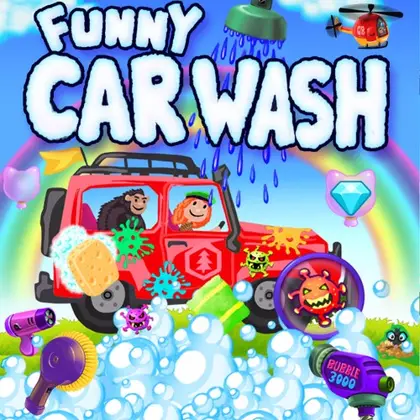 Funny Car Wash - Trucks & Cars Carwash RPG Game Garage for Kids & Toddlers Nintendo Switch okładka gry