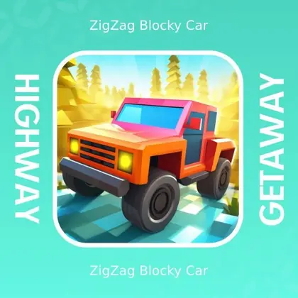 Highway Getaway: ZigZag Blocky Car Nintendo Switch okładka gry