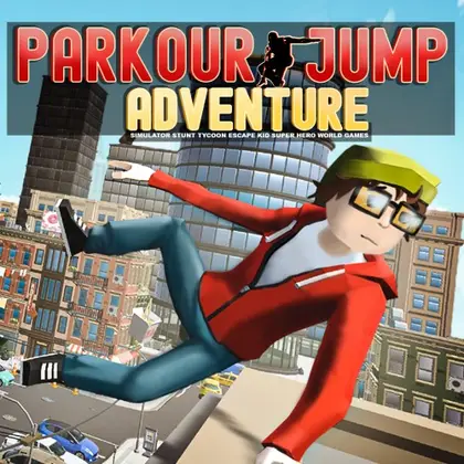 Parkour Jump Adventure - Simulator Stunt Tycoon Escape Kid Super Hero World Games Nintendo Switch okładka gry