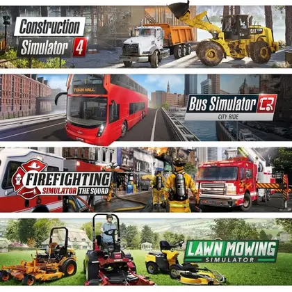 Simulation Platinum Bundle: Bus Construction Firefighting Lawn Mowing Nintendo Switch okładka gry