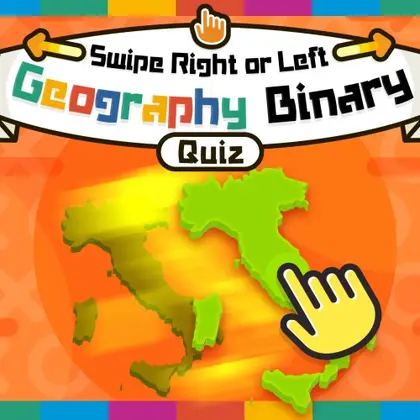 Swipe Right or Left Geography Binary Quiz Nintendo Switch okładka gry