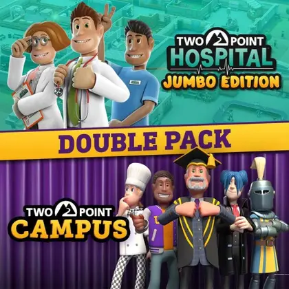 Two Point Hospital and Two Point Campus Double Pack Nintendo Switch okładka gry