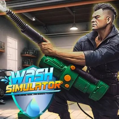 Wash Simulator - Clean Garage, House, Cars Business Tycoons Nintendo Switch okładka gry