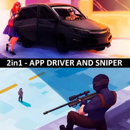 2in1 - App Driver and Sniper Nintendo Switch okładka gry