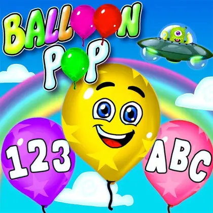 Balloon Pop - Learning Games for preschool Kids & Toddlers - Learn numbers, letters, shapes and colours in 14 languages Nintendo Switch okładka gry