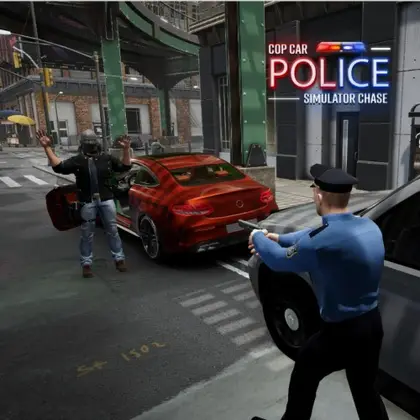 Cop Car Police Simulator Chase - Car games simulator & driving Nintendo Switch okładka gry