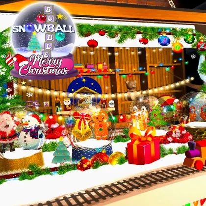 Merry Christmas Snowball Bubble Nintendo Switch okładka gry