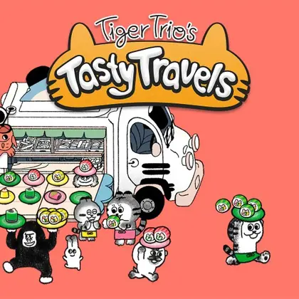 Tiger Trio's Tasty Travels Nintendo Switch okładka gry