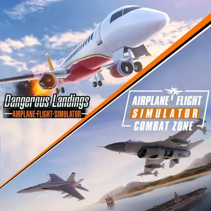 Airplane Flight Simulator Bundle: Combat Zone & Dangerous Landings Nintendo Switch okładka gry