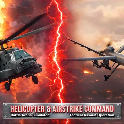 AirStrike Command: Tactical Assault Operation & Helicopter Battle Arena Simulator Nintendo Switch okładka gry