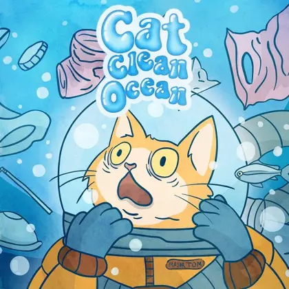 Cat Clean Ocean Nintendo Switch okładka gry