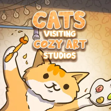 Cats visiting Cozy Art Studios Nintendo Switch okładka gry