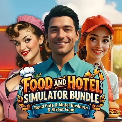 Food And Hotel Simulator Bundle: Road Cafe & Motel Business & Street Food Nintendo Switch okładka gry