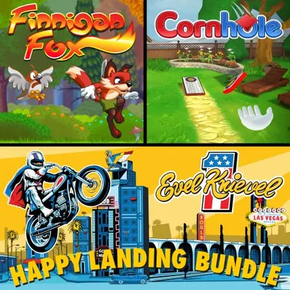 Happy Landing Bundle: Evel Knievel + Finnigan Fox + Cornhole Nintendo Switch okładka gry