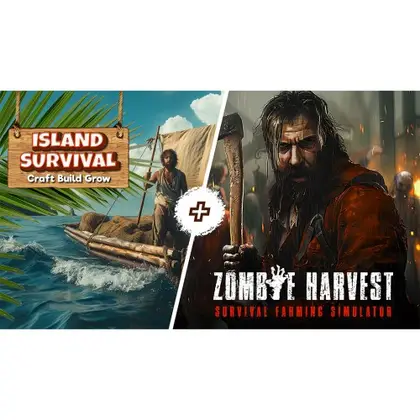 Island Survival: Craft, Build, Grow & Zombie Harvest: Survival Farming Simulator Bundle Collection Nintendo Switch okładka gry