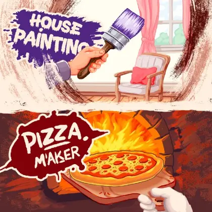 Pizza Maker + House Painting Nintendo Switch okładka gry