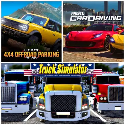 Real Truck Simulator USA & Ultimate 4x4 Offroad & Real Car Driving Simulator Bundle Nintendo Switch okładka gry