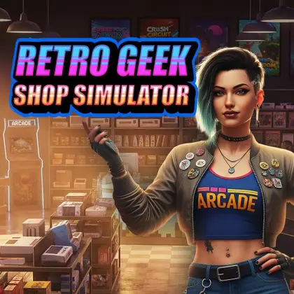 Retro Geek Shop Simulator Nintendo Switch okładka gry