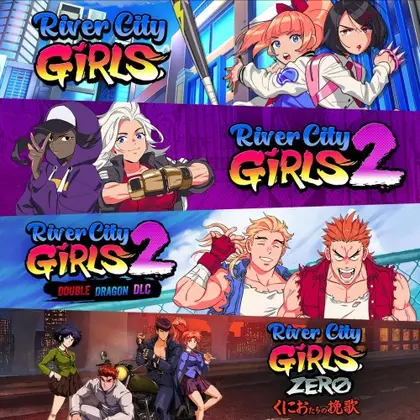 River City Girls 1, 2, and Zero + Double Dragon DLC Bundle Nintendo Switch okładka gry
