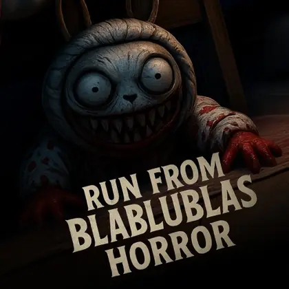 Run from BLABLUBLAS horror Nintendo Switch okładka gry