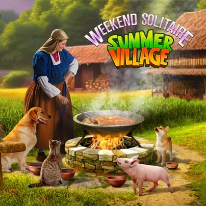 Weekend Solitaire Summer Village Nintendo Switch okładka gry