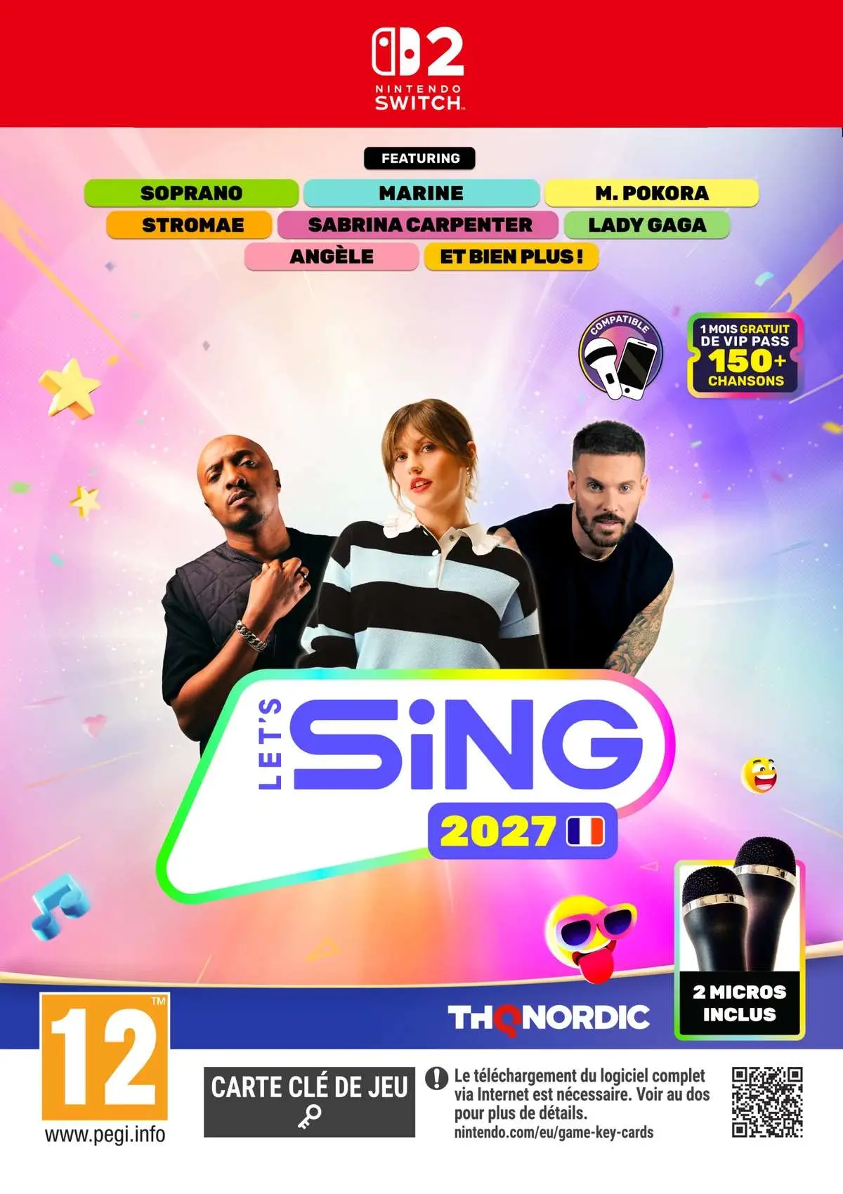 Okładka gry Let's Sing 2027 - 2 Mic Bundle na Nintendo Switch 2 Okładka gry Let's Sing 2027 - 2 Mic Bundle na Nintendo Switch 2