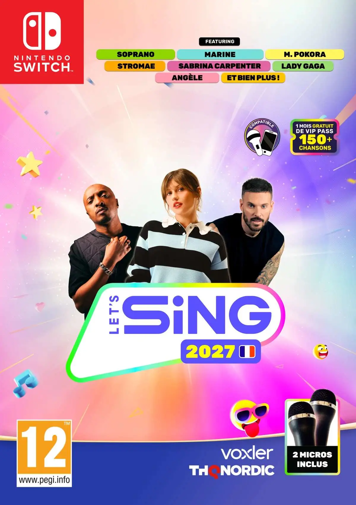 Okładka gry Let's Sing 2027 - 2 Mic Bundle na Nintendo Switch Okładka gry Let's Sing 2027 - 2 Mic Bundle na Nintendo Switch